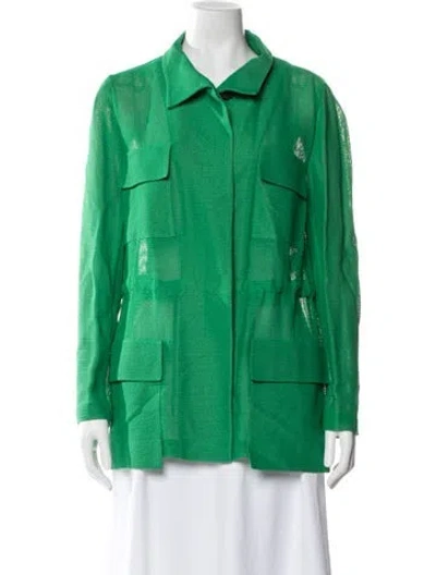 Pre-owned Akris Utility Jacket In Green