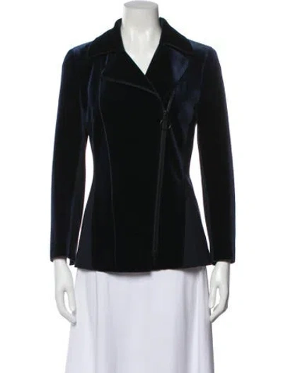 Pre-owned Akris Velour Blazer In Black