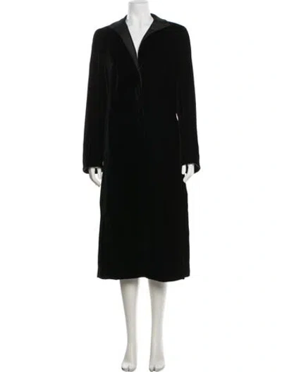 Pre-owned Akris Velvet Coat In Black