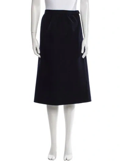 Pre-owned Akris Vintage Knee-length Skirt In Blue