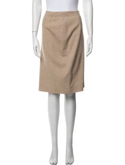 Pre-owned Akris Vintage Midi Length Skirt In Neutrals