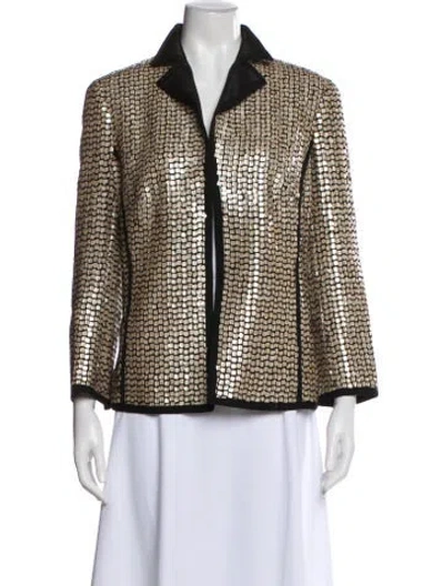 Pre-owned Akris Vintage Silk Evening Jacket In Neutral