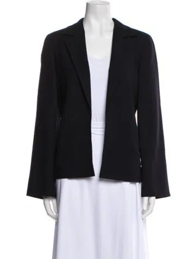 Pre-owned Akris Vintage Wool Blazer In Black