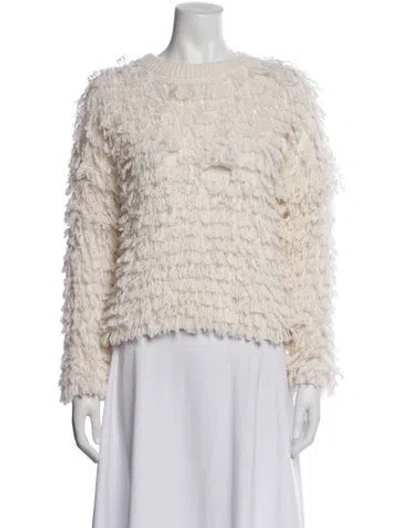 Pre-owned Akris Virgin Wool Bateau Neckline Sweater In Neutral
