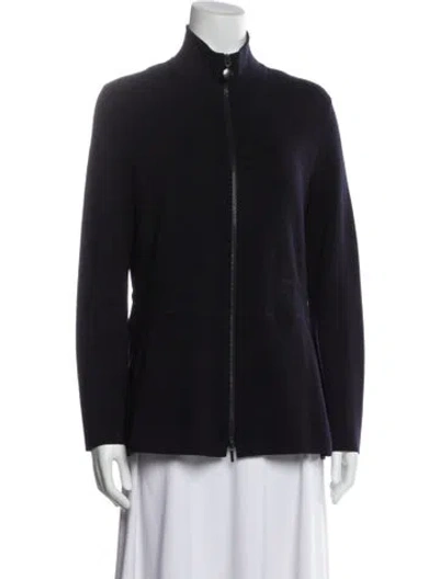 Pre-owned Akris Virgin Wool Blazer In Black