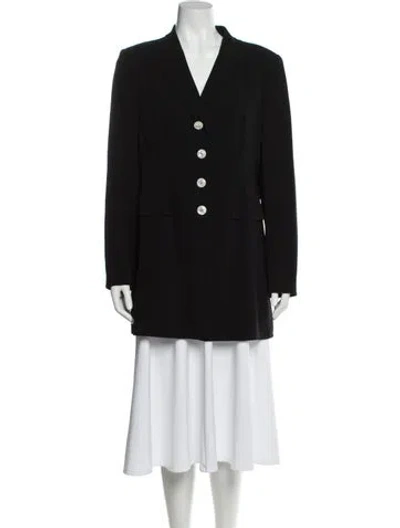 Pre-owned Akris Virgin Wool Blazer In Black