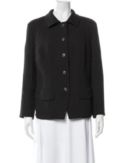 Pre-owned Akris Virgin Wool Blazer In Black