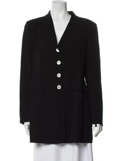 Pre-owned Akris Virgin Wool Blazer In Black