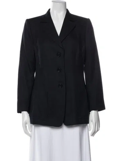 Pre-owned Akris Virgin Wool Blazer In Blue