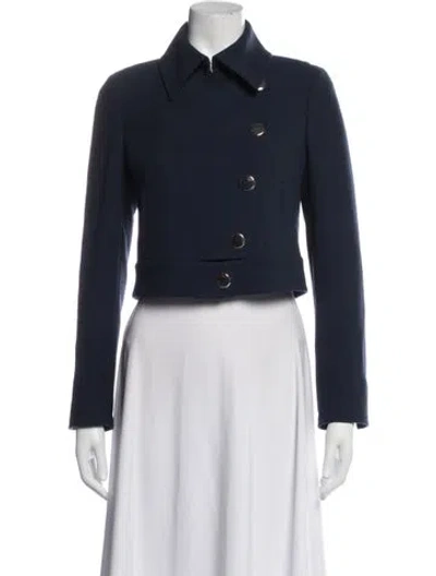 Pre-owned Akris Virgin Wool Blazer In Blue