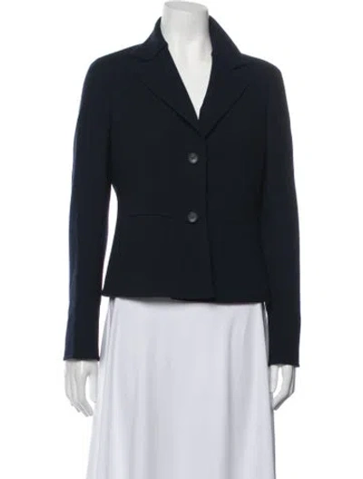 Pre-owned Akris Virgin Wool Blazer In Blue
