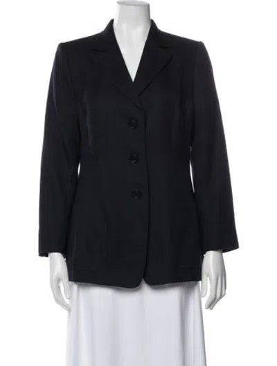 Pre-owned Akris Virgin Wool Blazer In Blue