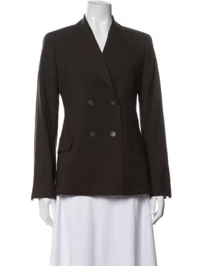 Pre-owned Akris Virgin Wool Blazer In Brown