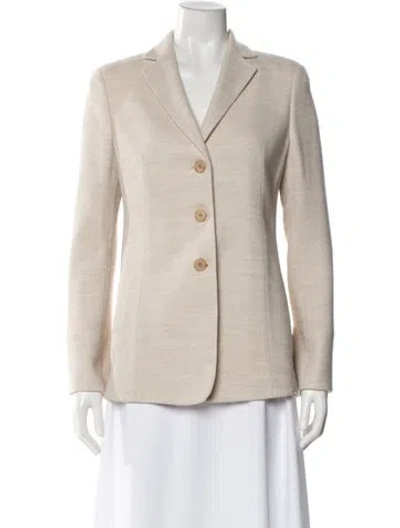 Pre-owned Akris Virgin Wool Blazer In Neutral
