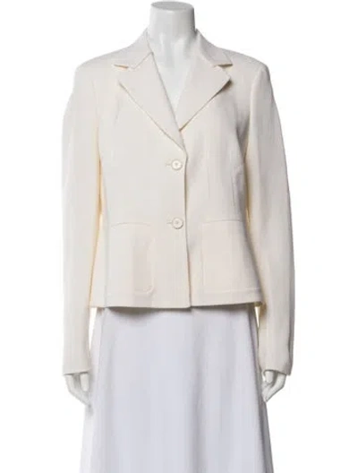 Pre-owned Akris Virgin Wool Blazer In Neutral