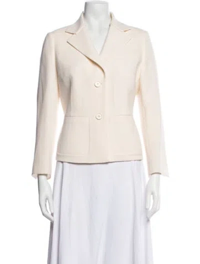 Pre-owned Akris Virgin Wool Blazer In Neutral
