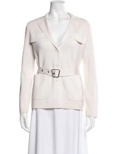 Pre-owned Akris Virgin Wool Blazer In Neutral