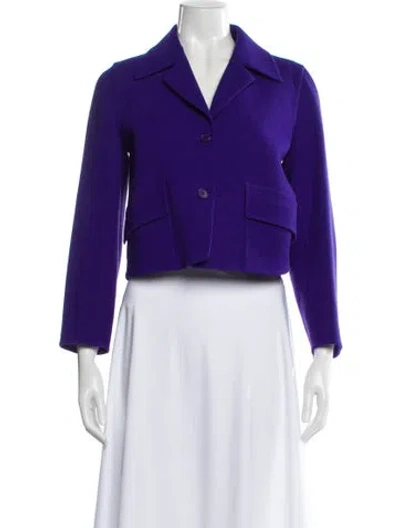 Pre-owned Akris Virgin Wool Blazer In Purple