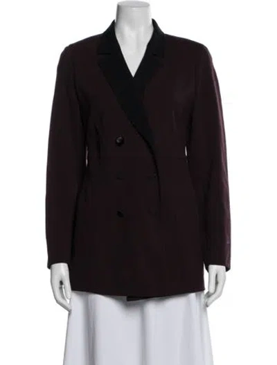 Pre-owned Akris Virgin Wool Blazer In Purple