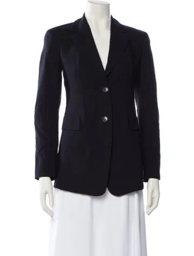 Pre-owned Akris Virgin Wool Blazer W/ Tags In Blue