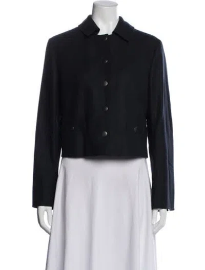 Pre-owned Akris Virgin Wool Blazer W/ Tags In Blue