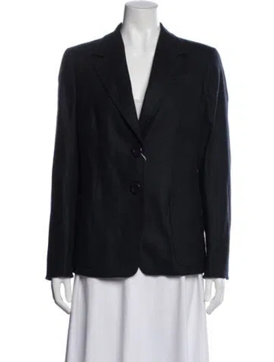 Pre-owned Akris Virgin Wool Blazer W/ Tags In Blue