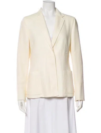 Pre-owned Akris Virgin Wool Blazer In Yellow