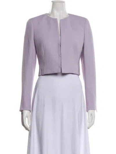 Pre-owned Akris Virgin Wool Bolero In Purple