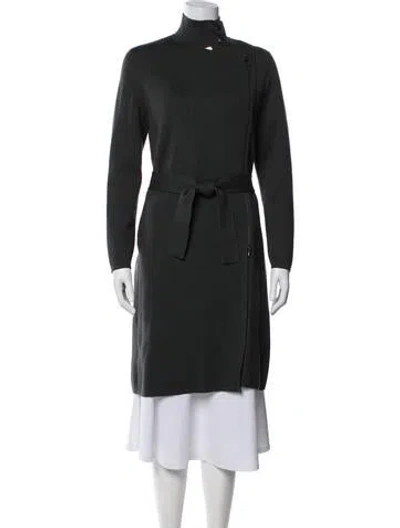 Pre-owned Akris Virgin Wool Coat In Green