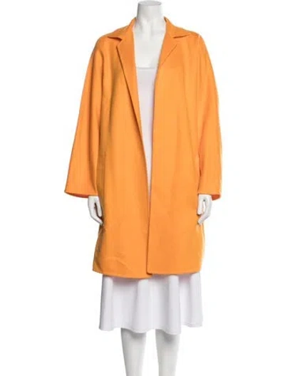 Pre-owned Akris Virgin Wool Coat In Orange