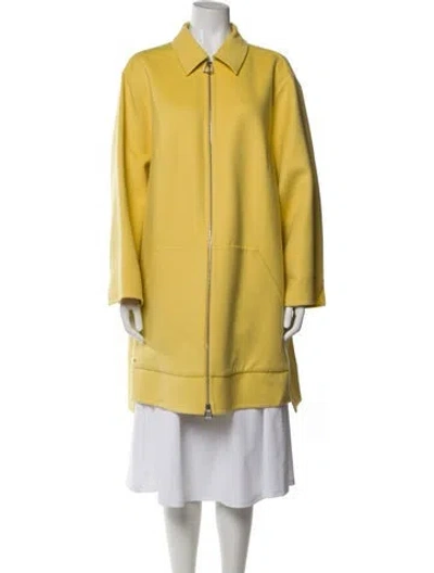 Pre-owned Akris Virgin Wool Coat In Yellow