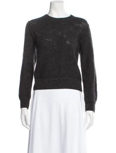 Pre-owned Akris Virgin Wool Crew Neck Sweater In Brown