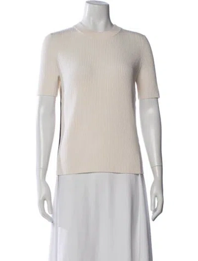 Pre-owned Akris Virgin Wool Crew Neck Sweater In Neutrals