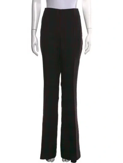 Pre-owned Akris Virgin Wool Flared Pants In Black