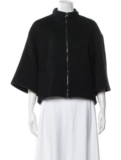 Pre-owned Akris Virgin Wool Jacket In Black
