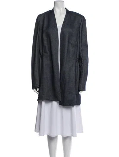 Pre-owned Akris Virgin Wool Jacket In Blue