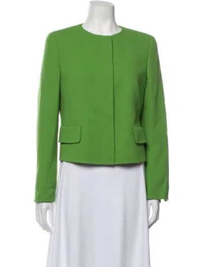 Pre-owned Akris Virgin Wool Jacket In Green