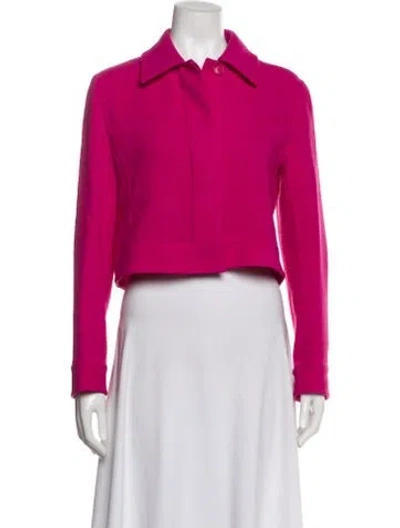 Pre-owned Akris Virgin Wool Jacket In Pink