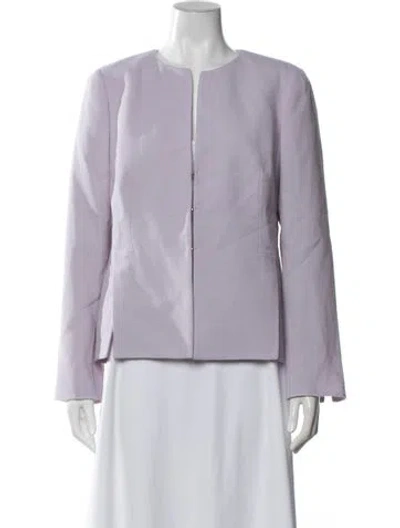 Pre-owned Akris Virgin Wool Jacket In Purple