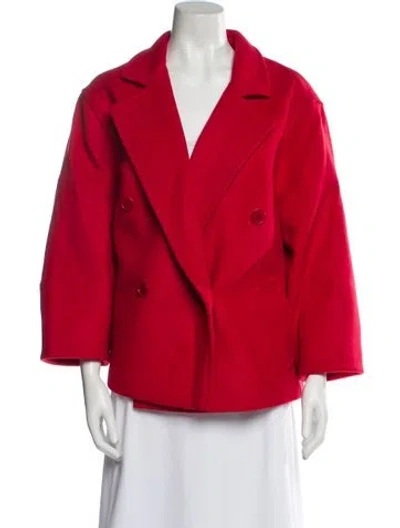 Pre-owned Akris Virgin Wool Jacket In Red