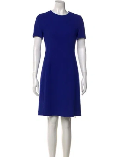 Pre-owned Akris Virgin Wool Knee-length Dress In Blue