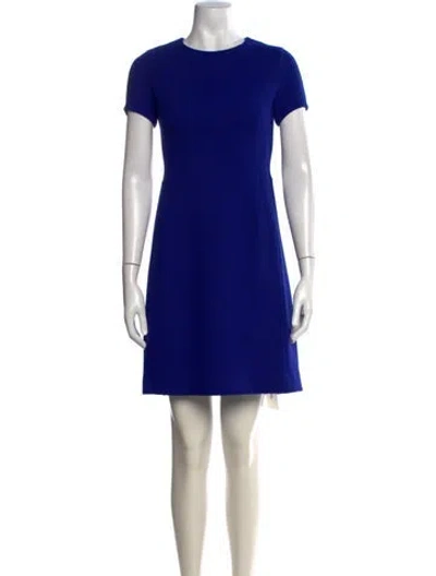 Pre-owned Akris Virgin Wool Knee-length Dress In Blue