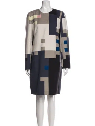 Pre-owned Akris Virgin Wool Knee-length Dress In Gray