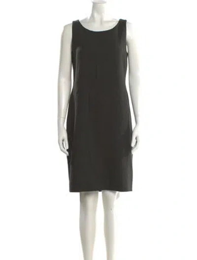 Pre-owned Akris Virgin Wool Knee-length Dress In Green