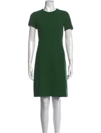 Pre-owned Akris Virgin Wool Knee-length Dress In Green