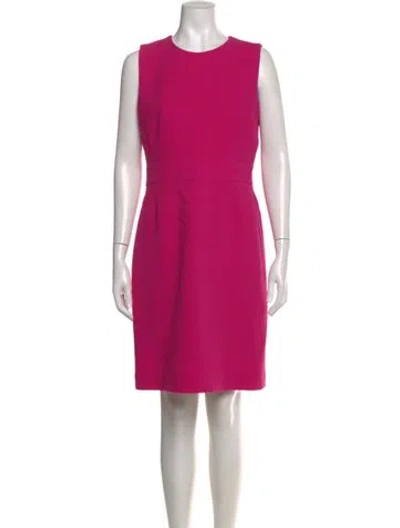 Pre-owned Akris Virgin Wool Knee-length Dress In Pink