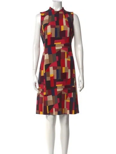 Pre-owned Akris Virgin Wool Knee-length Dress In Red