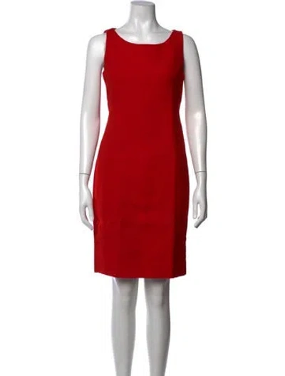 Pre-owned Akris Virgin Wool Knee-length Dress In Red