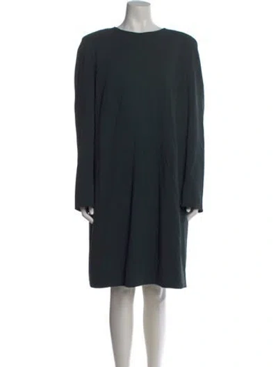 Pre-owned Akris Virgin Wool Knee-length Dress W/ Tags In Green