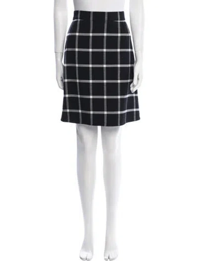 Pre-owned Akris Virgin Wool Knee-length Skirt In Black